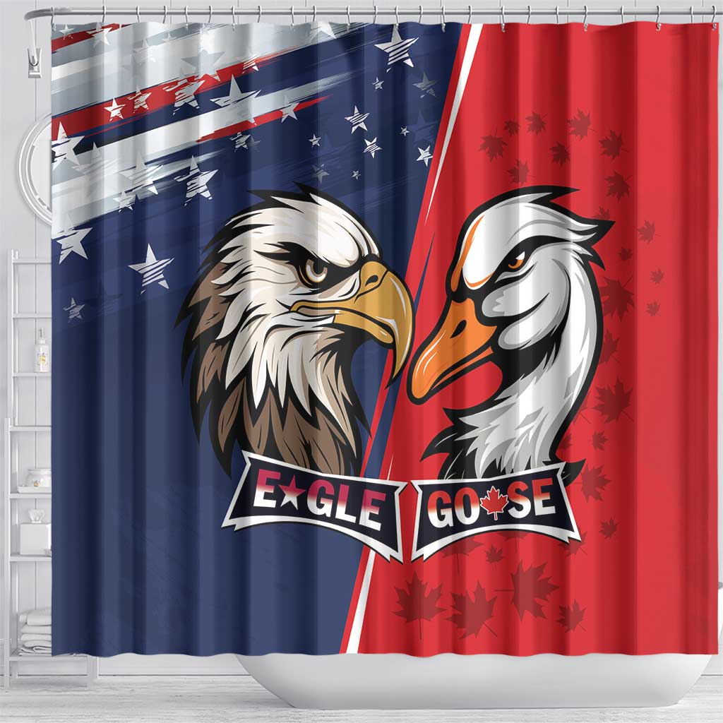 Canada Goose x USA Band Eagle Faced Off Shower Curtain