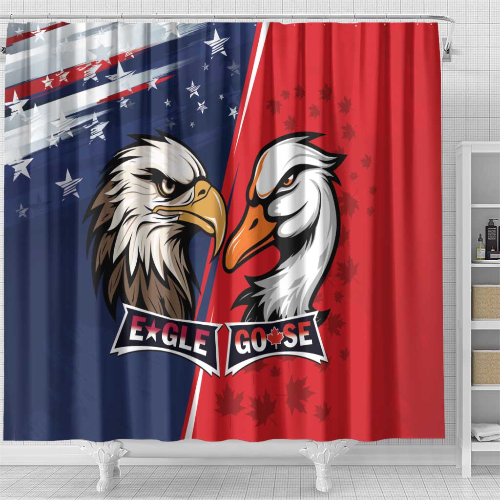 Canada Goose x USA Band Eagle Faced Off Shower Curtain
