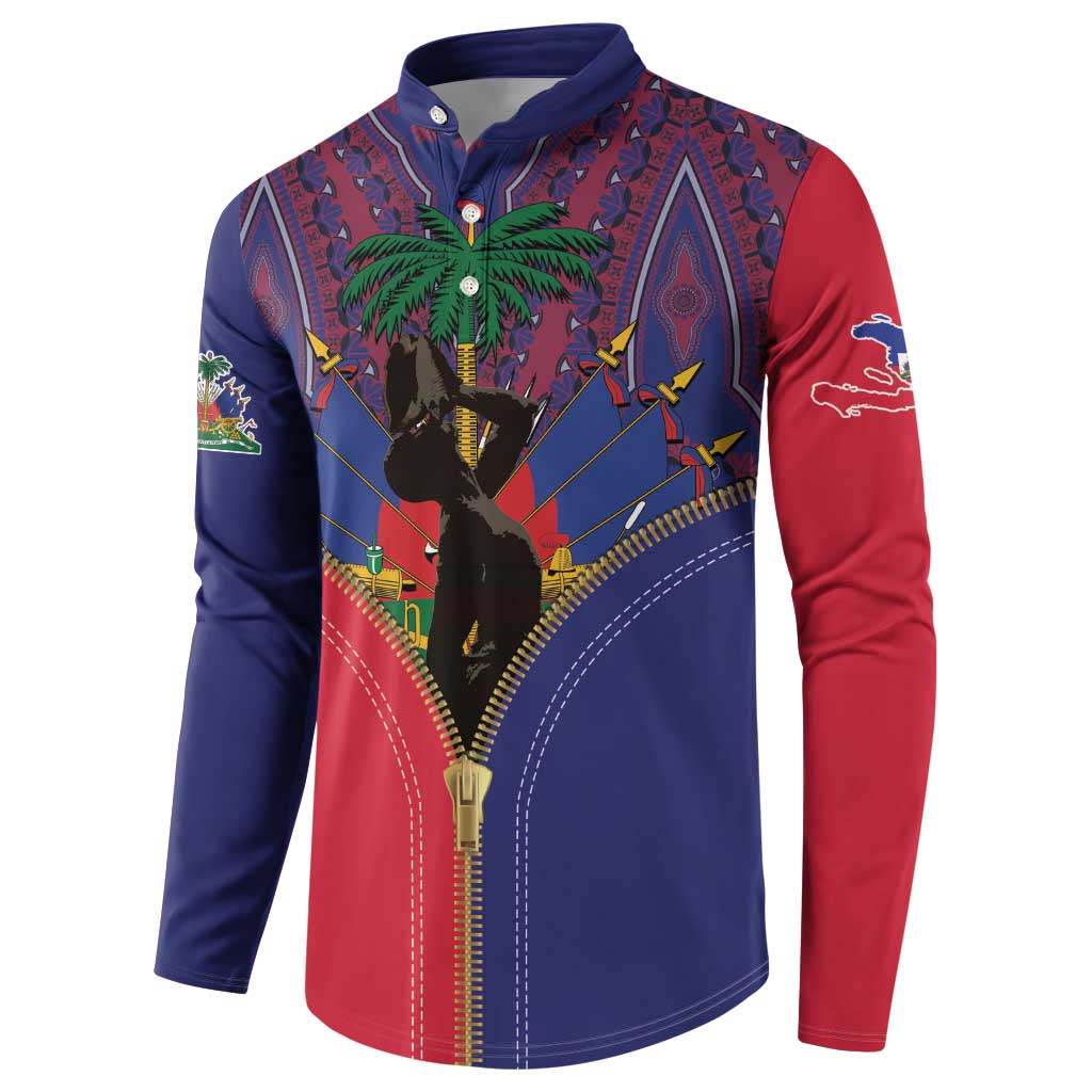 Haiti Heritage Month Button Sweatshirt Zipper Stylized