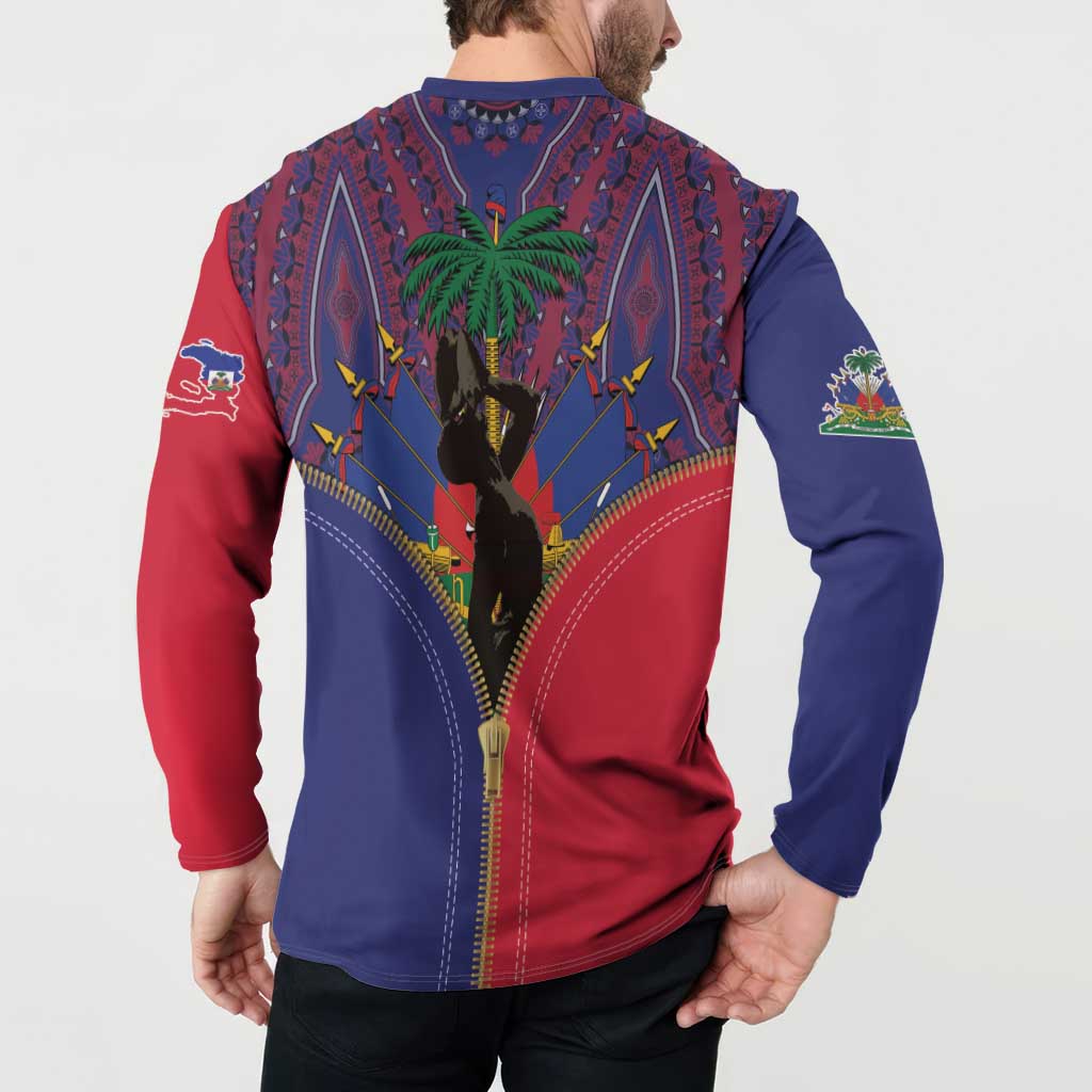 Haiti Heritage Month Button Sweatshirt Zipper Stylized