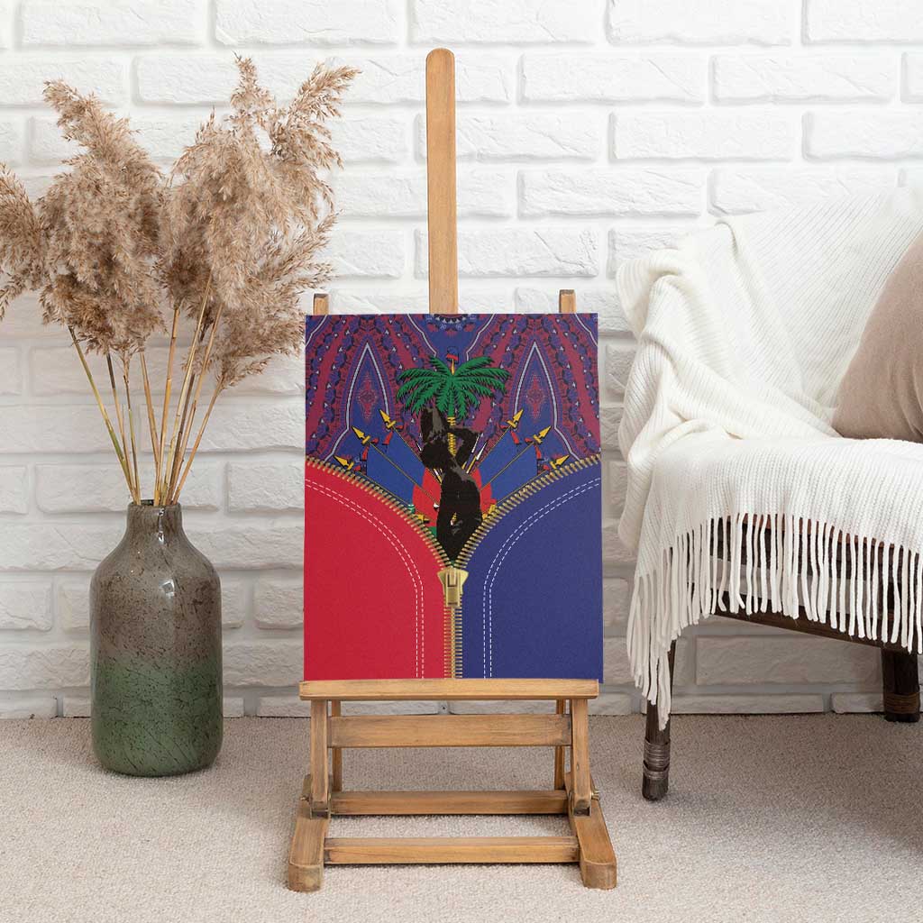 Haiti Heritage Month Canvas Wall Art Zipper Stylized
