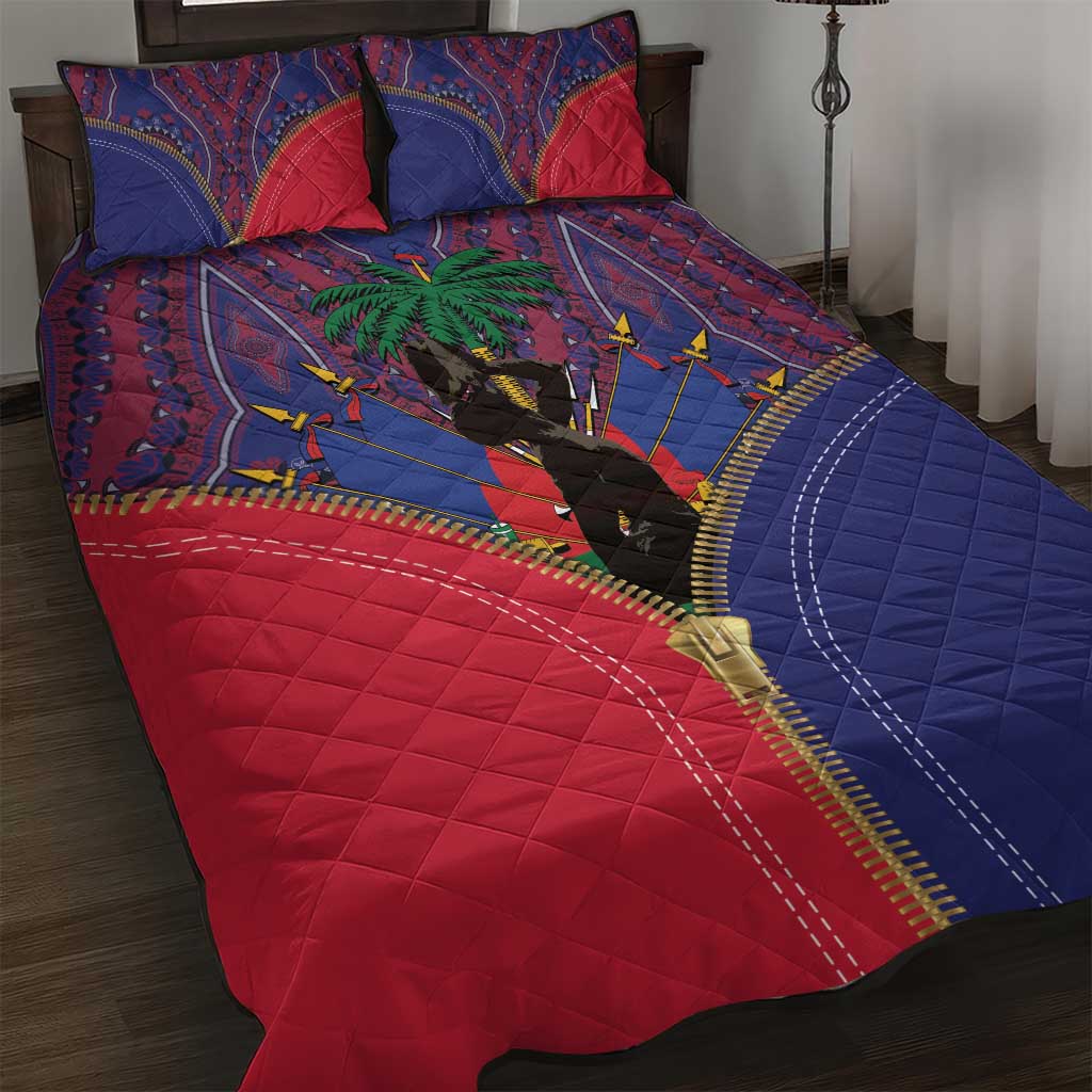 Haiti Heritage Month Quilt Bed Set Zipper Stylized