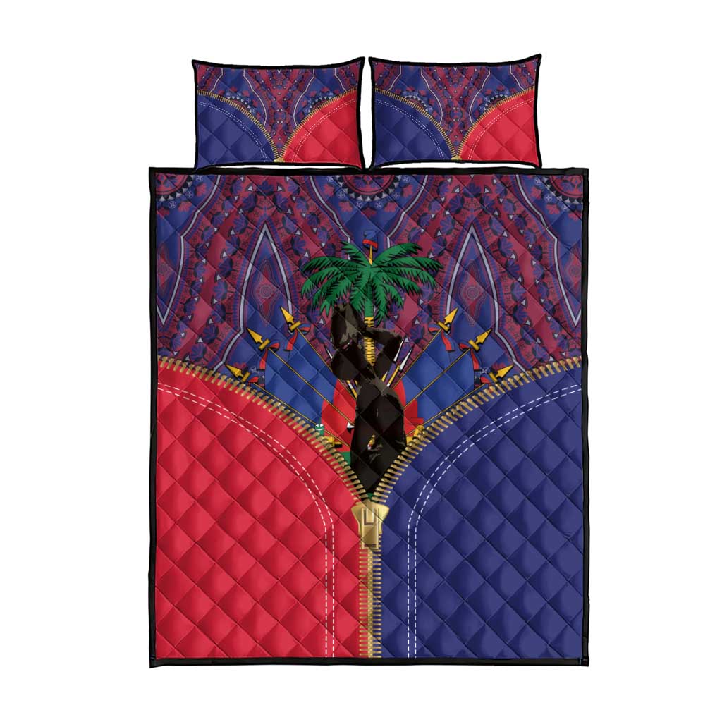 Haiti Heritage Month Quilt Bed Set Zipper Stylized