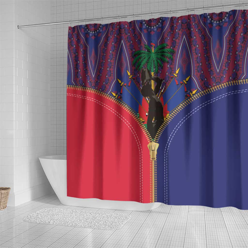 Haiti Heritage Month Shower Curtain Zipper Stylized