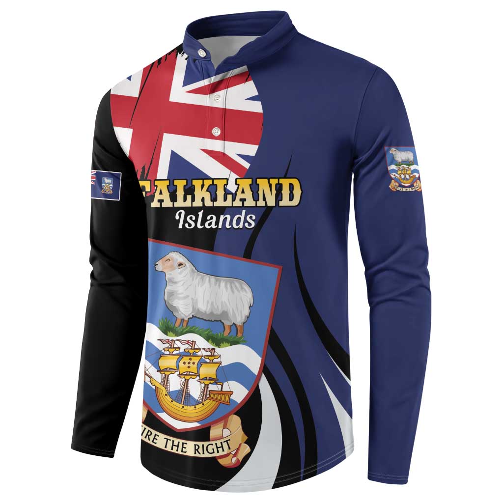 Personalised Falkland Islands Button Sweatshirt Desire the Right