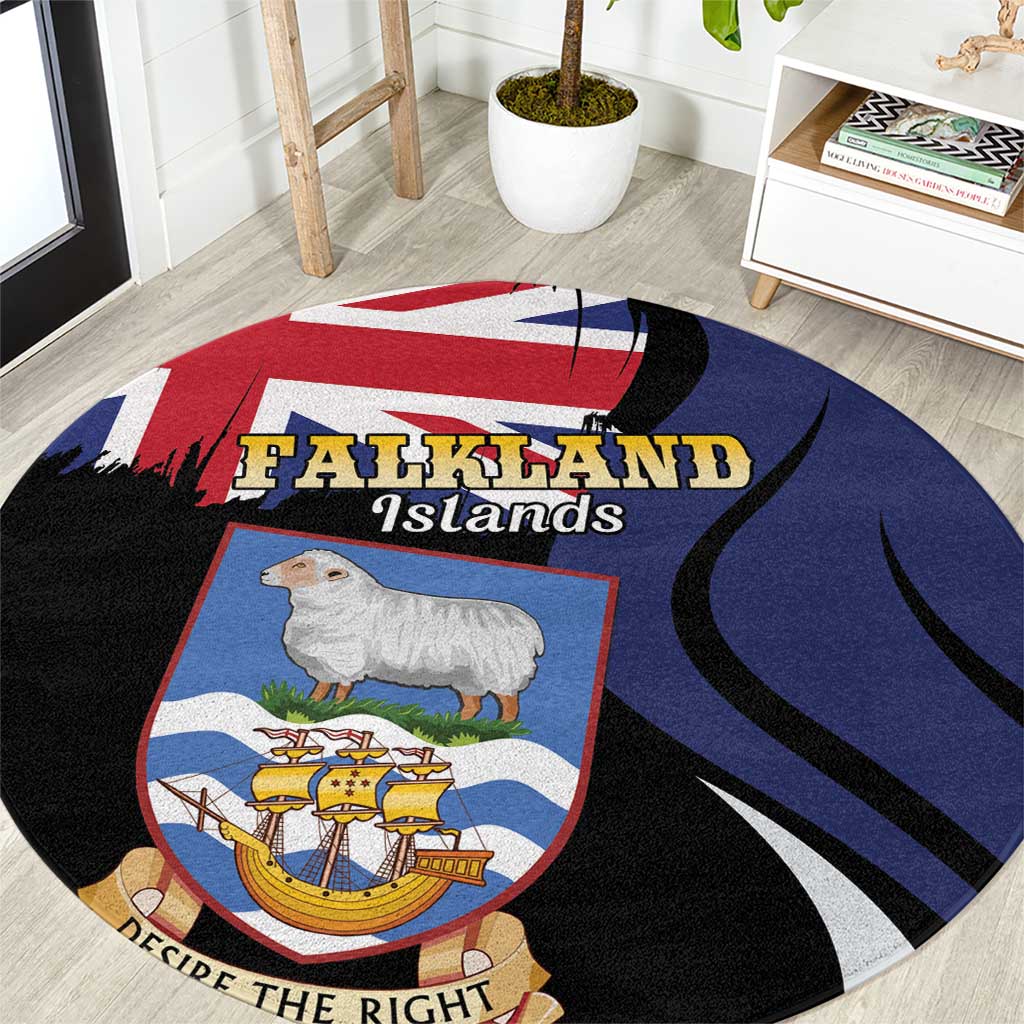 Falkland Islands Round Carpet Desire the Right