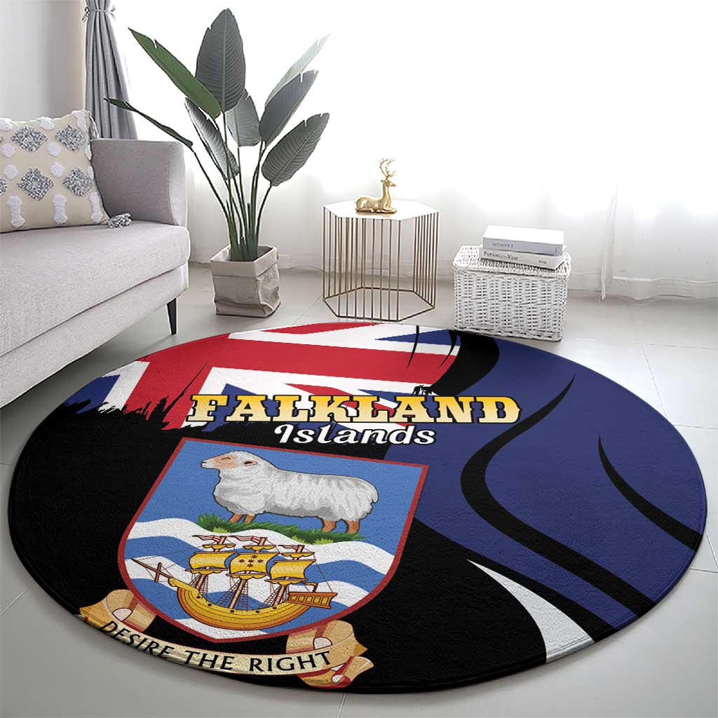 Falkland Islands Round Carpet Desire the Right