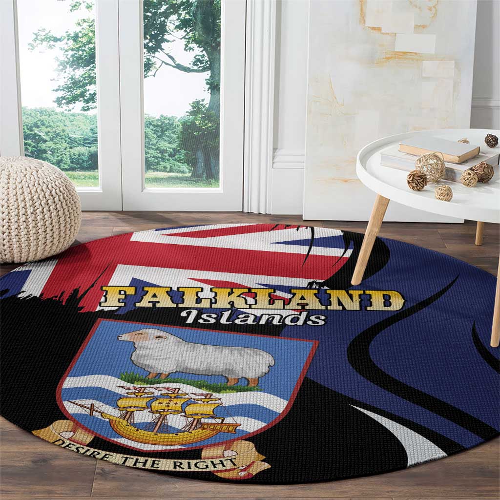 Falkland Islands Round Carpet Desire the Right