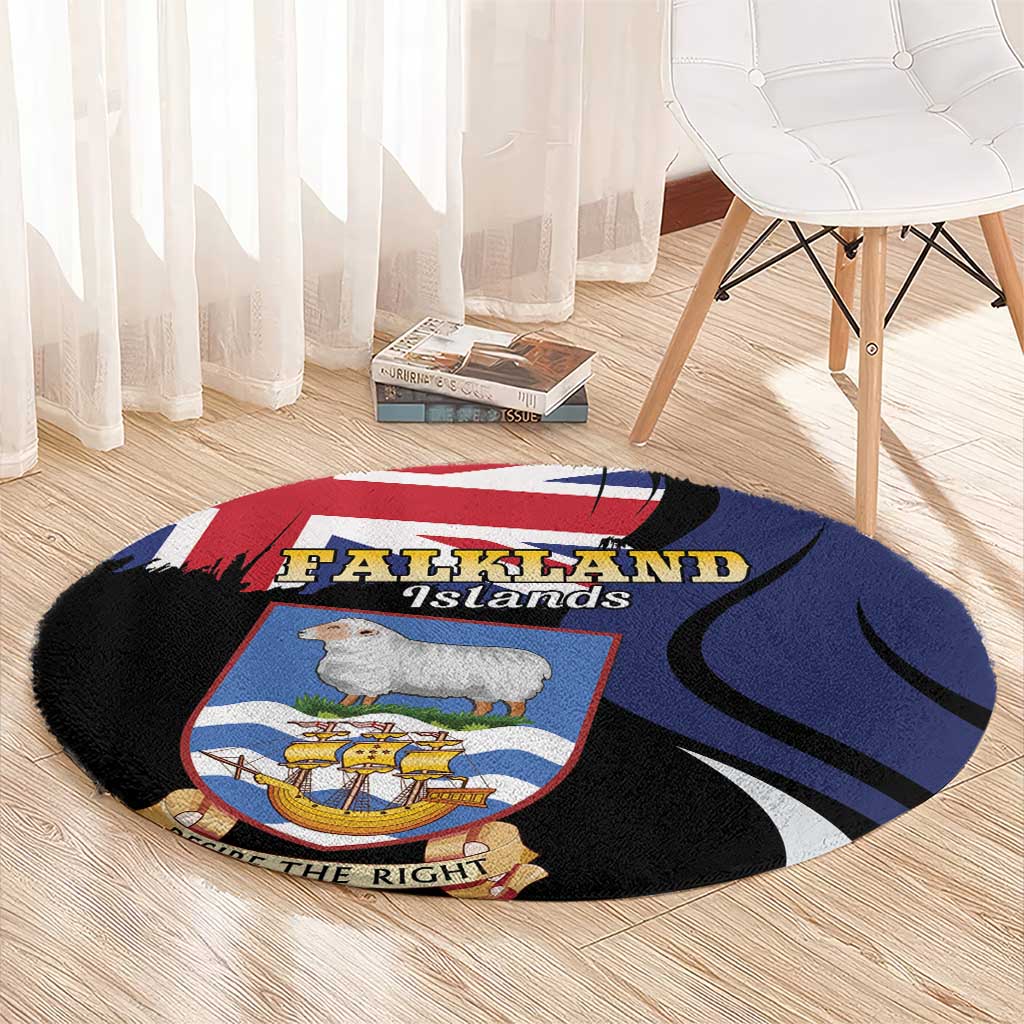 Falkland Islands Round Carpet Desire the Right