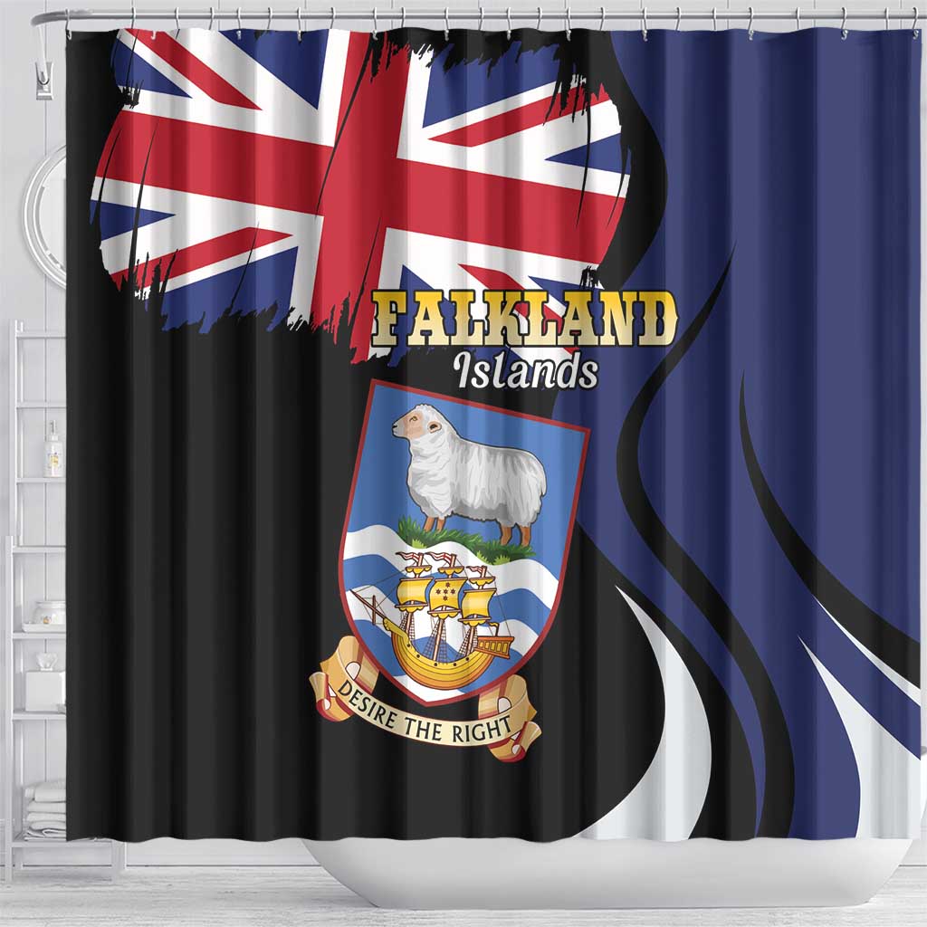 Falkland Islands Shower Curtain Desire the Right