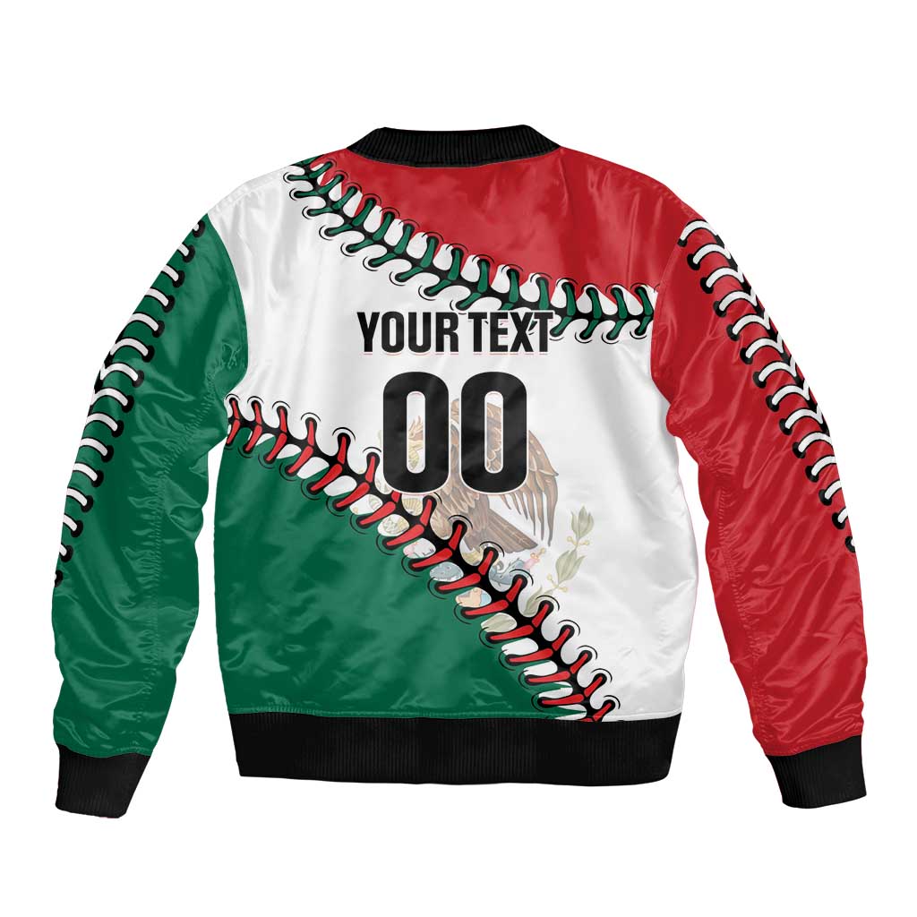 Custom Baseball Mexico Sleeve Zip Bomber Jacket Come On Mexican Team