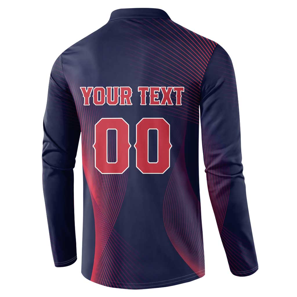 Custom Baseball Japan Button Sweatshirt Japan Samurai Go Champions