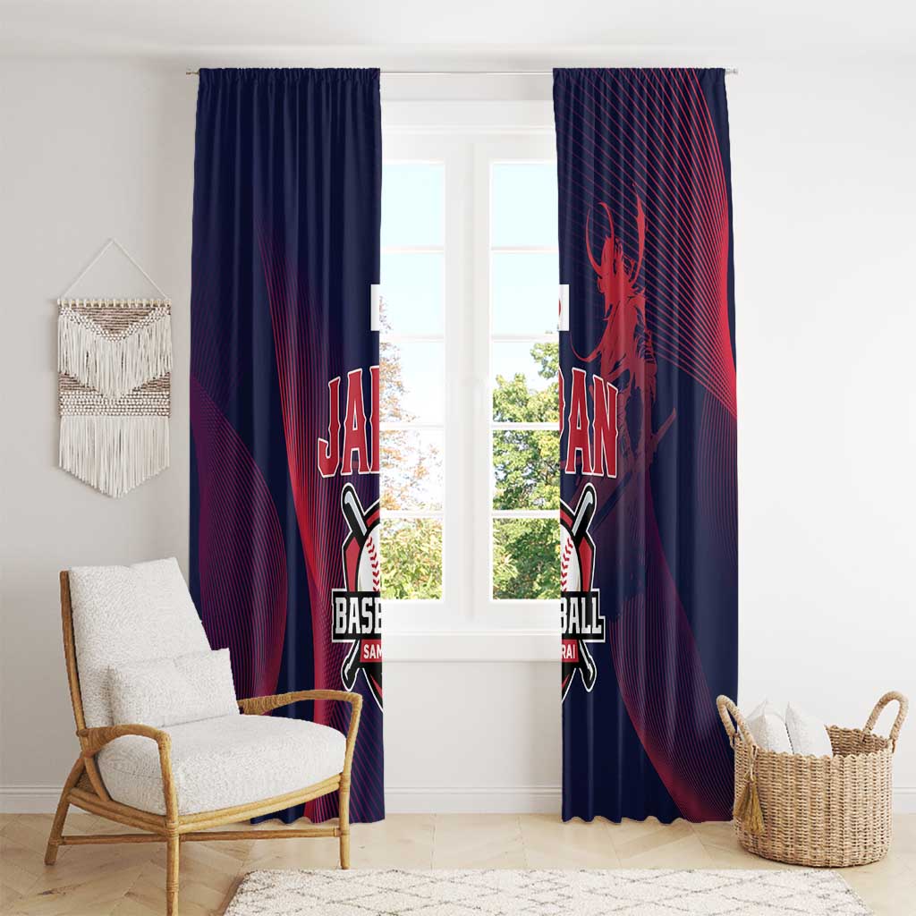Baseball Japan Window Curtain Japan Samurai Go Champions