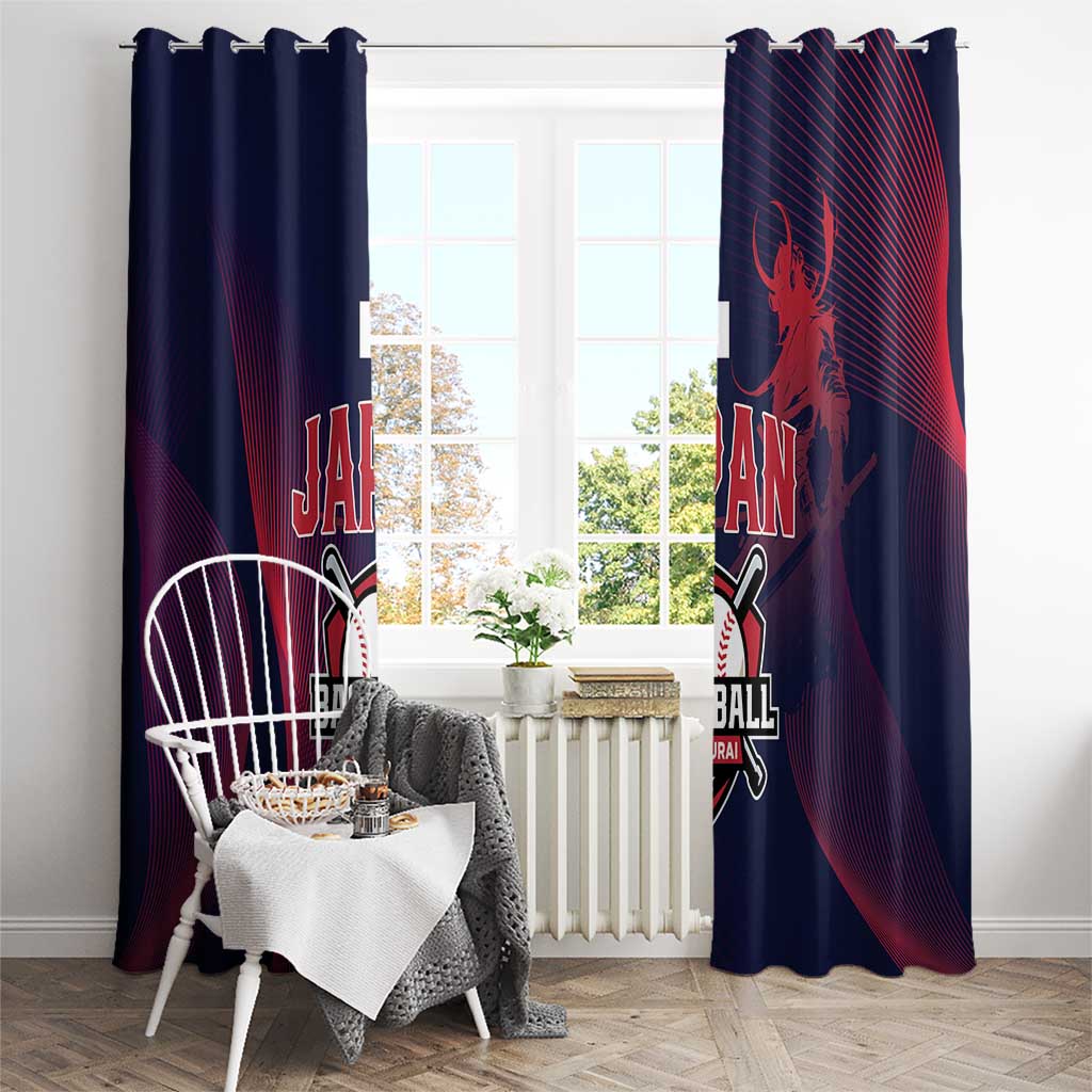 Baseball Japan Window Curtain Japan Samurai Go Champions
