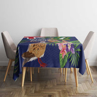 British Virgin Islands Tablecloth Two Turtle Doves Tropical Flowers