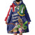 Personalised British Virgin Islands Wearable Blanket Hoodie Two Turtle Doves Tropical Flowers