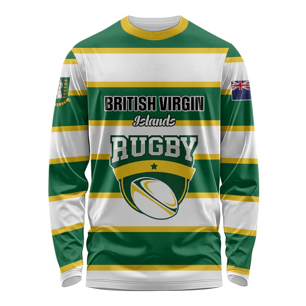 Custom British Virgin Islands Rugby Long Sleeve Shirt Team BVI Go Champions