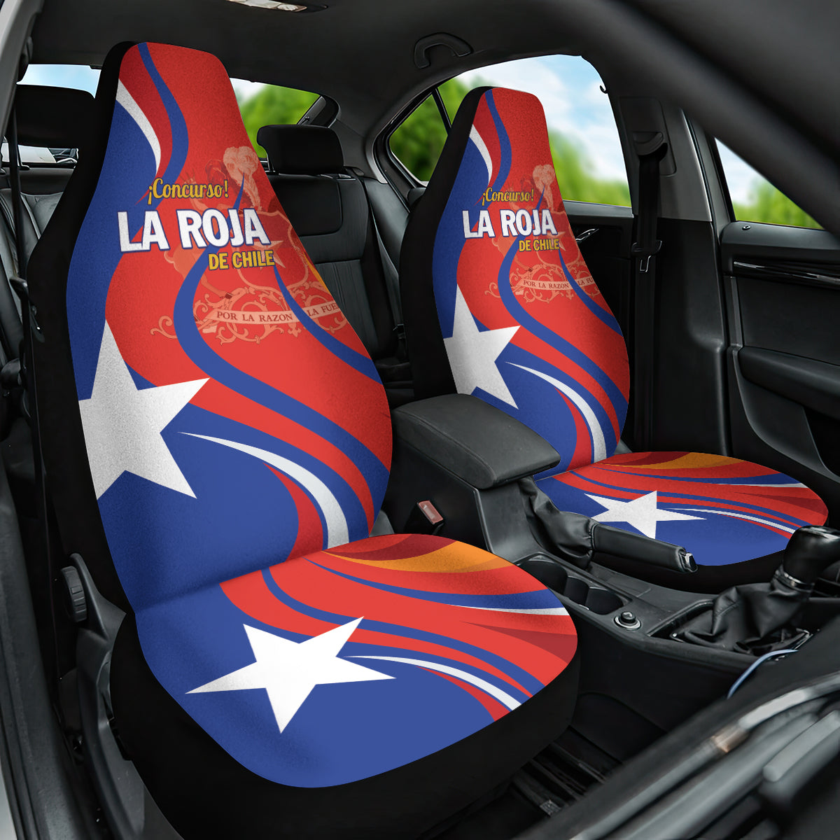 Chile 2024 Football Car Seat Cover Concurso La Roja - Wonder Print Shop