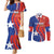 Personalized Chile 2024 Football Couples Matching Mermaid Dress and Long Sleeve Button Shirt Concurso La Roja LT01