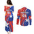 Personalized Chile 2024 Football Couples Matching Puletasi and Long Sleeve Button Shirt Concurso La Roja - Wonder Print Shop