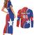 Personalized Chile 2024 Football Couples Matching Short Sleeve Bodycon Dress and Long Sleeve Button Shirt Concurso La Roja - Wonder Print Shop