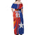 Personalized Chile 2024 Football Family Matching Off Shoulder Maxi Dress and Hawaiian Shirt Concurso La Roja - Wonder Print Shop