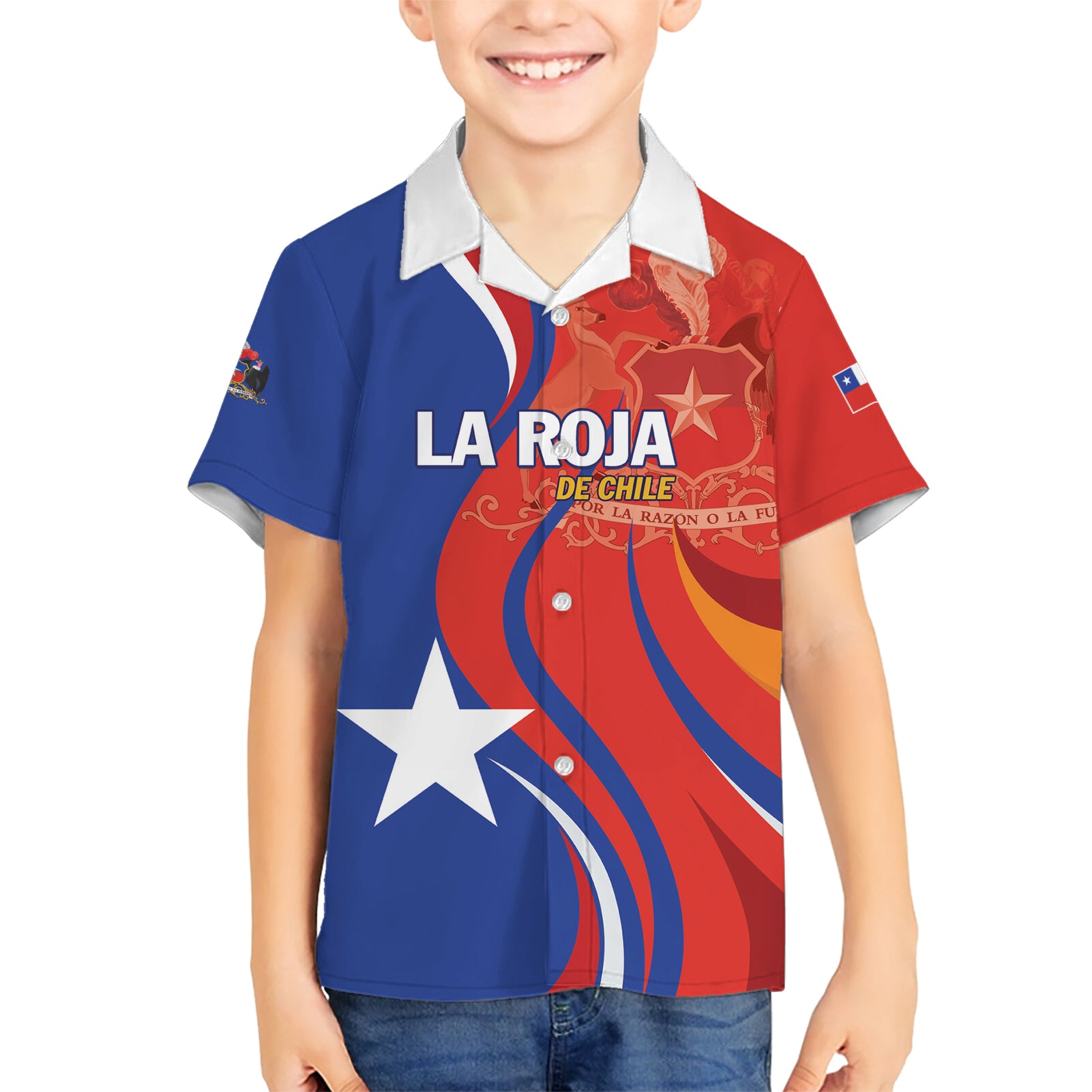 Personalized Chile 2024 Football Kid Hawaiian Shirt Concurso La Roja - Wonder Print Shop