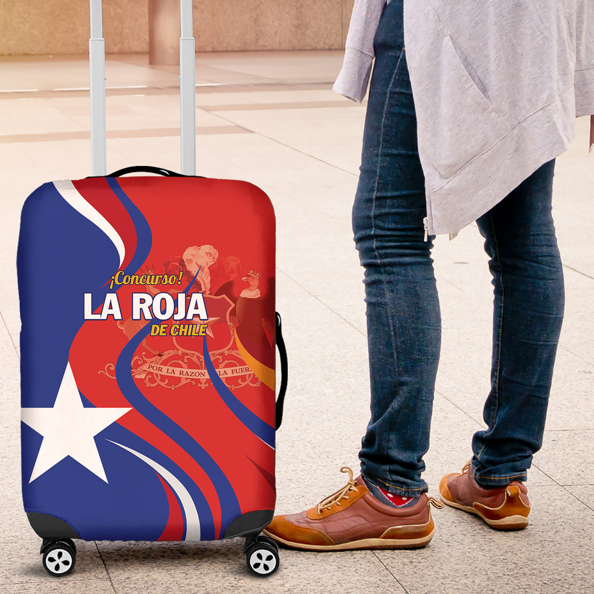 Chile 2024 Football Luggage Cover Concurso La Roja - Wonder Print Shop