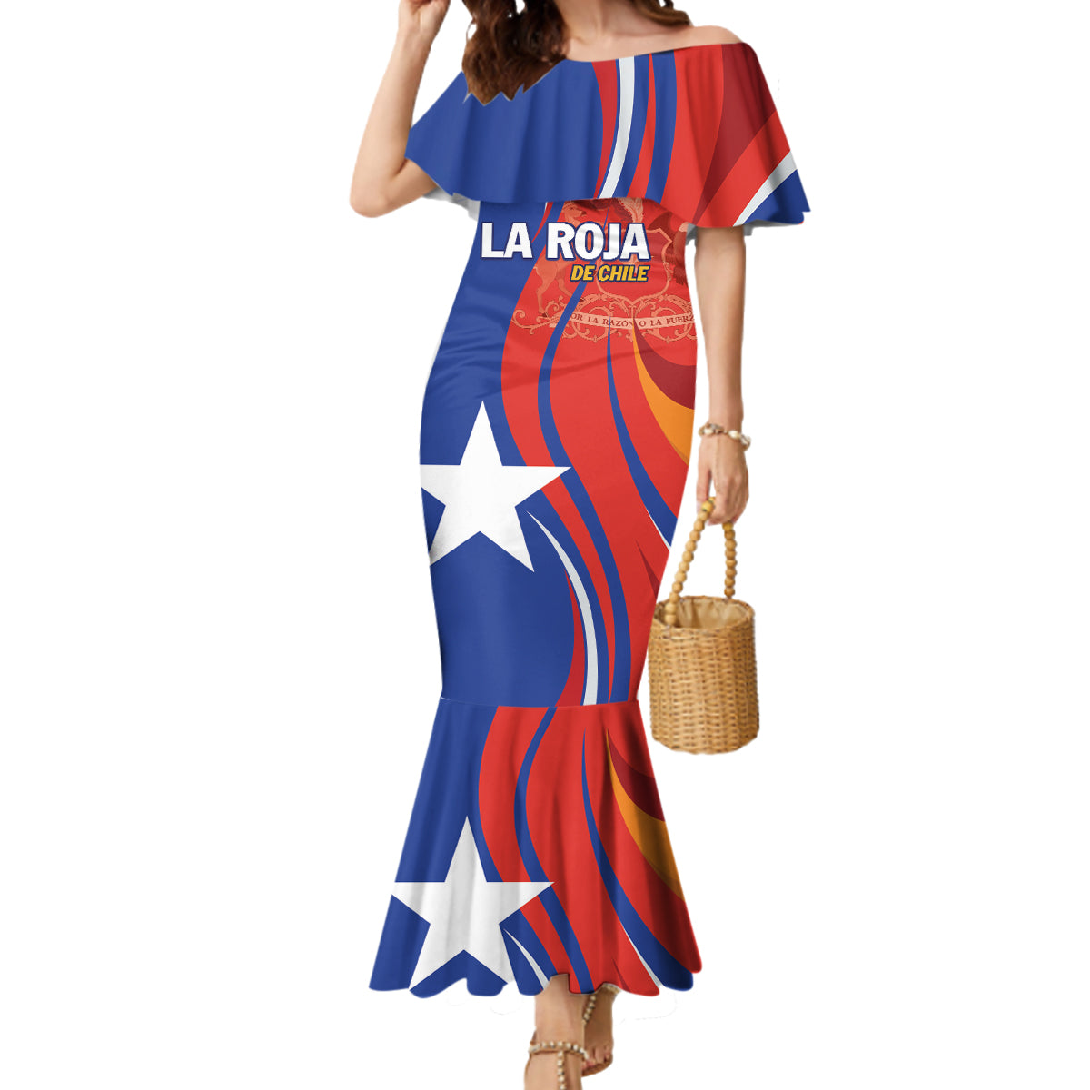 Personalized Chile 2024 Football Mermaid Dress Concurso La Roja - Wonder Print Shop