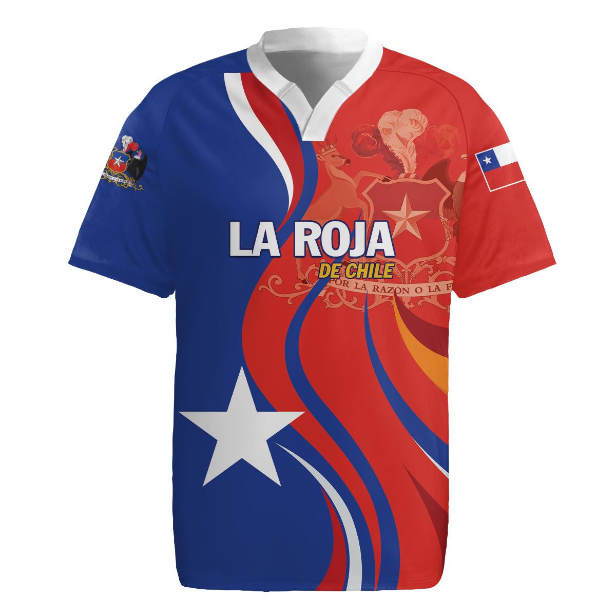 Personalized Chile 2024 Football Rugby Jersey Concurso La Roja - Wonder Print Shop