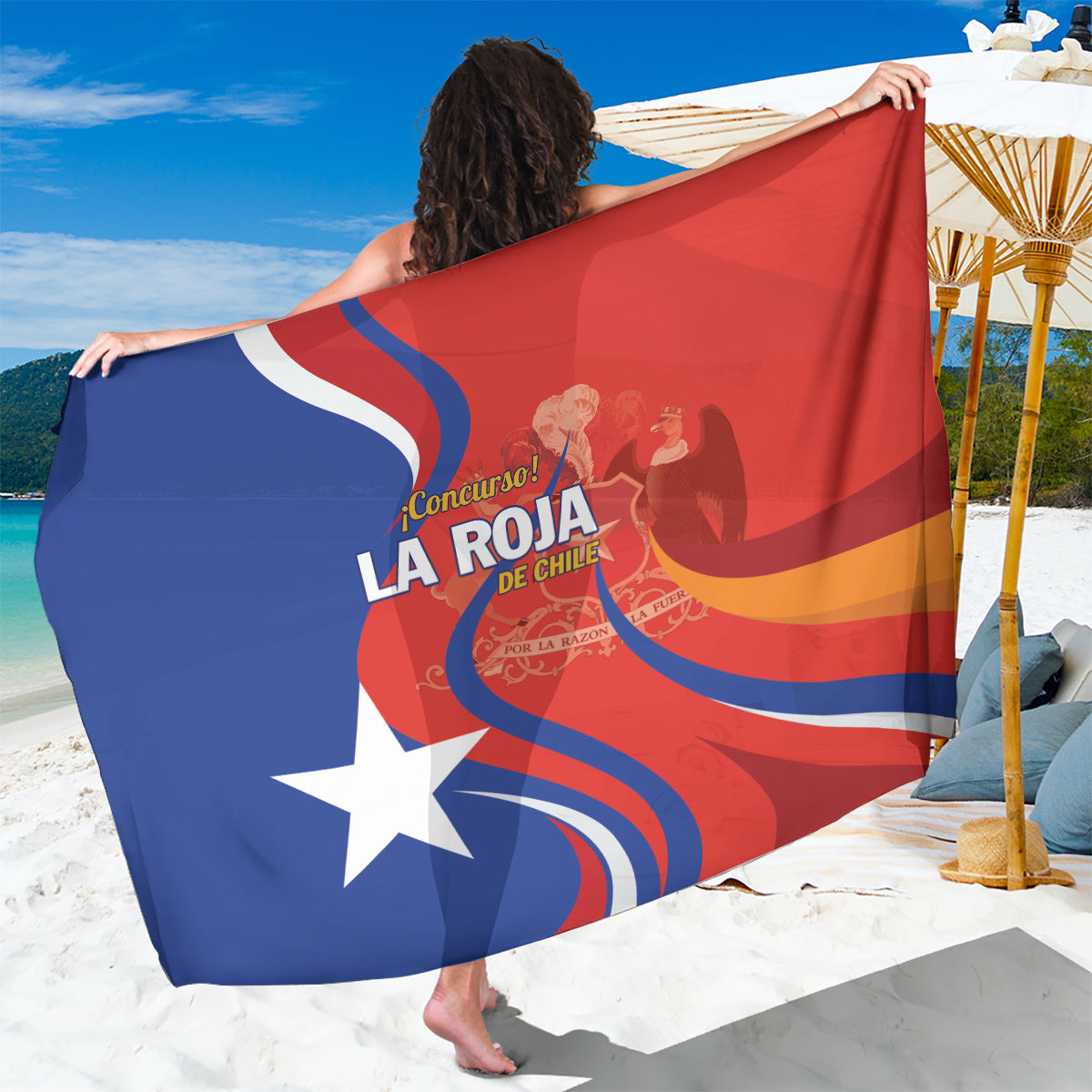 Chile 2024 Football Sarong Concurso La Roja - Wonder Print Shop