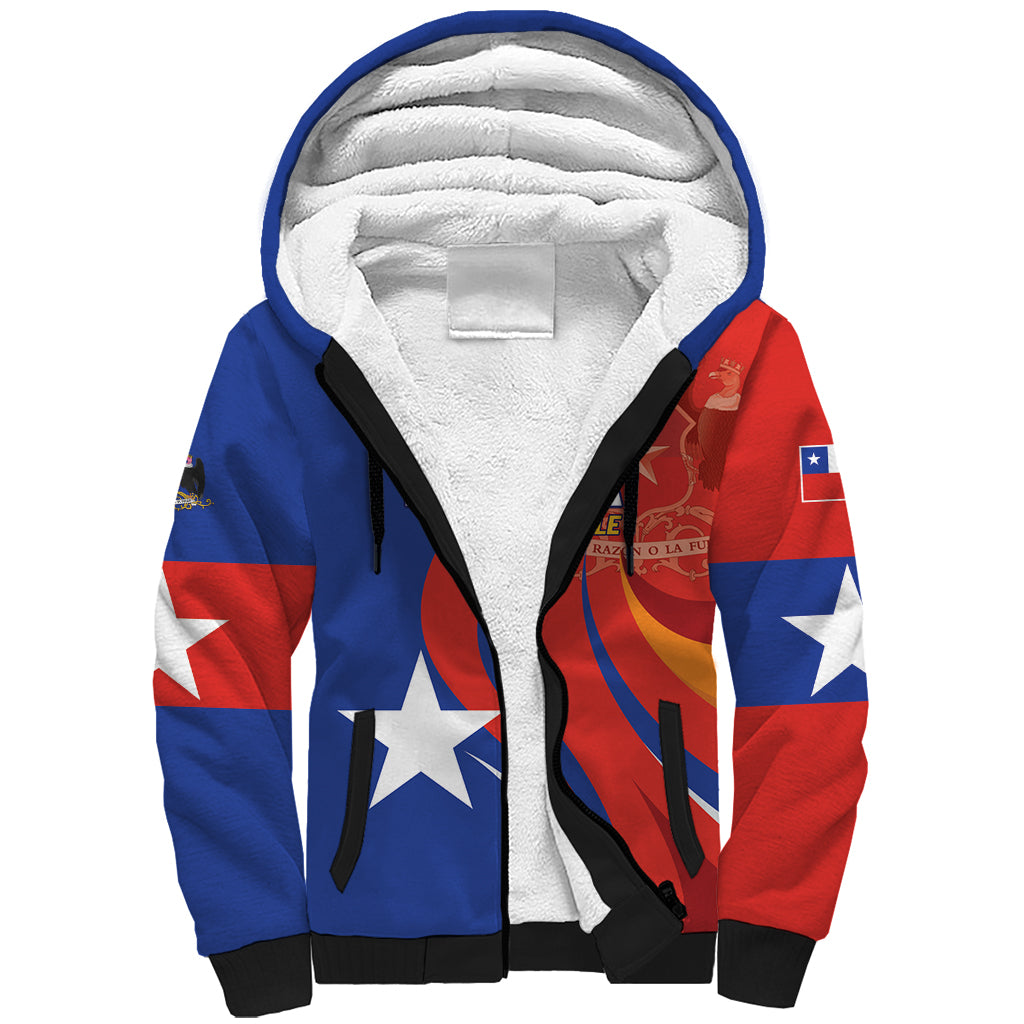 Personalized Chile 2024 Football Sherpa Hoodie Concurso La Roja - Wonder Print Shop