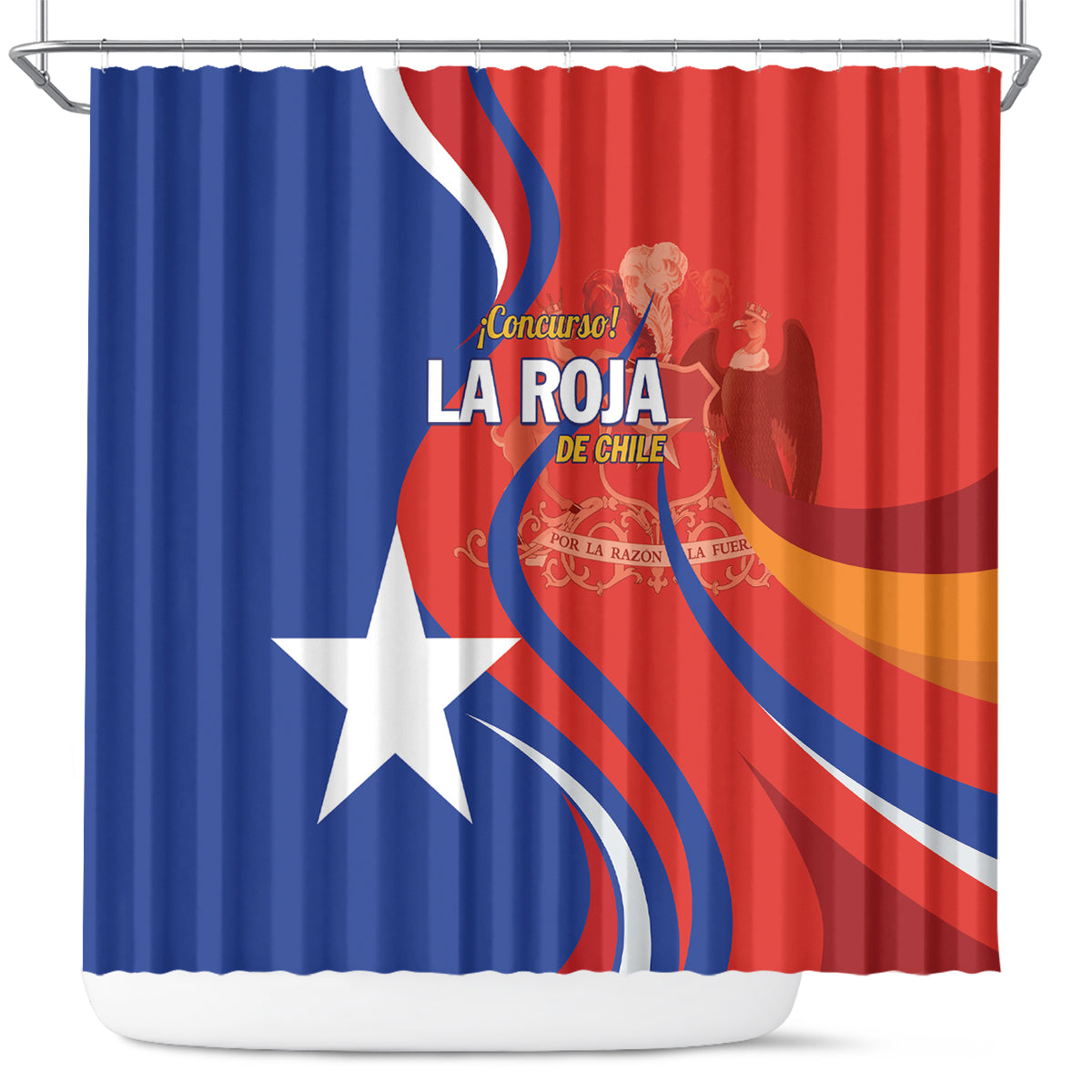 Chile 2024 Football Shower Curtain Concurso La Roja