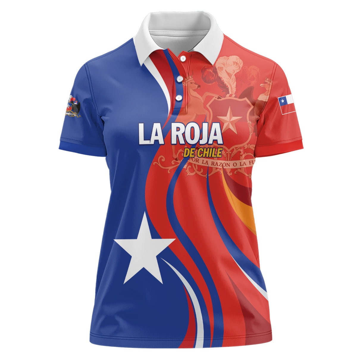 Personalized Chile 2024 Football Women Polo Shirt Concurso La Roja - Wonder Print Shop