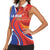 Personalized Chile 2024 Football Women Sleeveless Polo Shirt Concurso La Roja - Wonder Print Shop