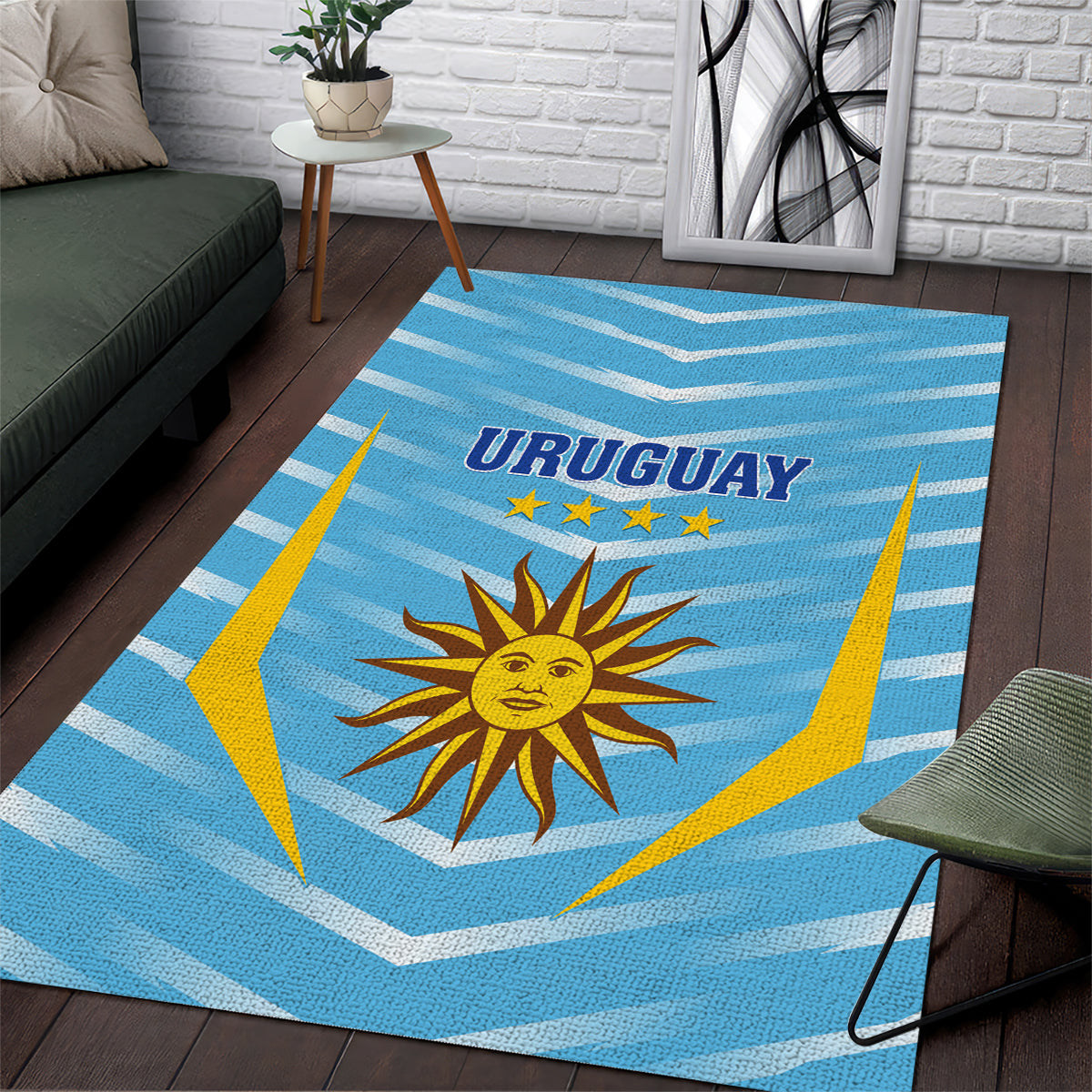 Uruguay 2024 Football Area Rug Come On La Celeste - Wonder Print Shop