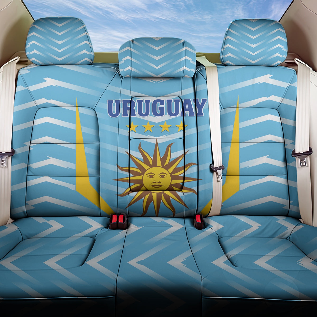 Uruguay 2024 Football Back Car Seat Cover Come On La Celeste - Wonder Print Shop