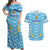 Personalized Uruguay 2024 Football Couples Matching Off Shoulder Maxi Dress and Hawaiian Shirt Come On La Celeste - Wonder Print Shop