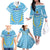 Personalized Uruguay 2024 Football Family Matching Off The Shoulder Long Sleeve Dress and Hawaiian Shirt Come On La Celeste - Wonder Print Shop