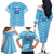 Personalized Uruguay 2024 Football Family Matching Off The Shoulder Long Sleeve Dress and Hawaiian Shirt Come On La Celeste - Wonder Print Shop