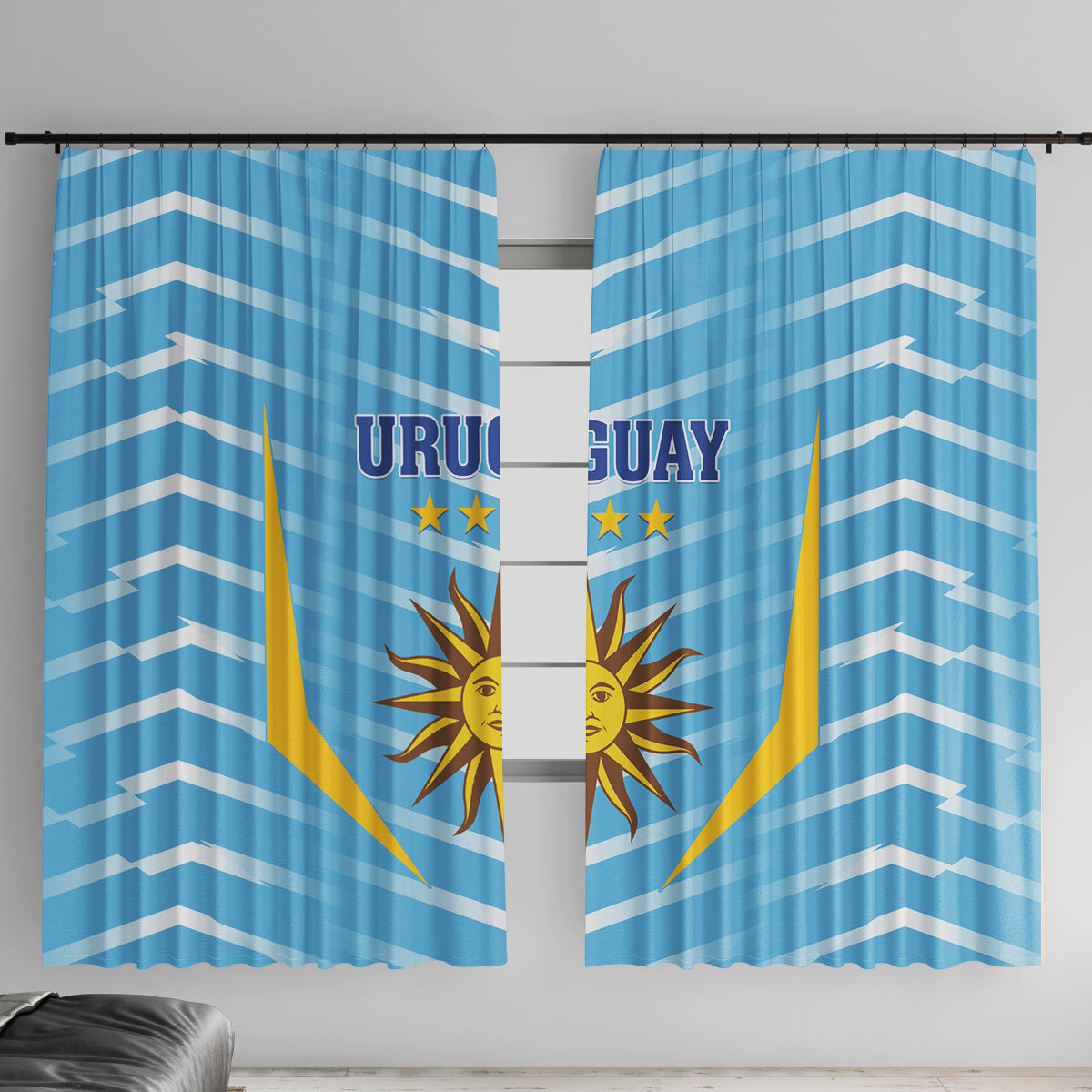 Uruguay 2024 Football Window Curtain Come On La Celeste - Wonder Print Shop