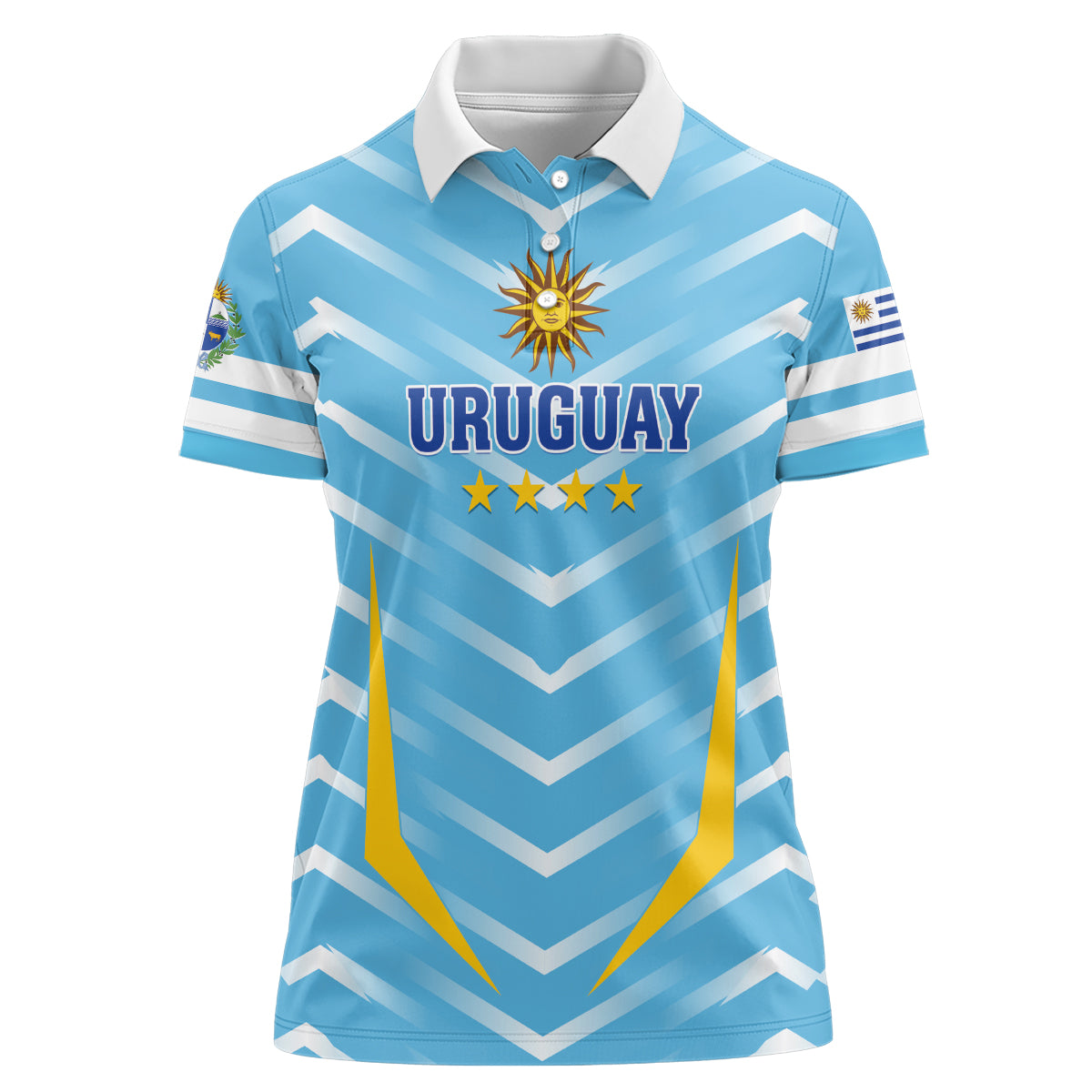 Personalized Uruguay 2024 Football Women Polo Shirt Come On La Celeste - Wonder Print Shop