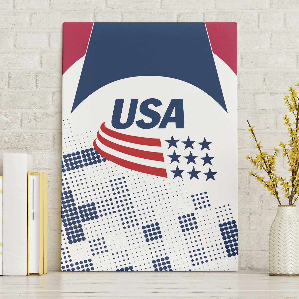 USA 2024 Soccer Canvas Wall Art The Stars and Stripes Go Champion - Wonder Print Shop