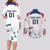 Personalized USA 2024 Soccer Couples Matching Long Sleeve Bodycon Dress and Long Sleeve Button Shirt The Stars and Stripes Go Champion - Wonder Print Shop