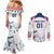 Personalized USA 2024 Soccer Couples Matching Mermaid Dress and Long Sleeve Button Shirt The Stars and Stripes Go Champion LT01