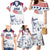 Personalized USA 2024 Soccer Family Matching Mermaid Dress and Hawaiian Shirt The Stars and Stripes Go Champion - Wonder Print Shop