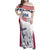 Personalized USA 2024 Soccer Family Matching Off Shoulder Maxi Dress and Hawaiian Shirt The Stars and Stripes Go Champion - Wonder Print Shop