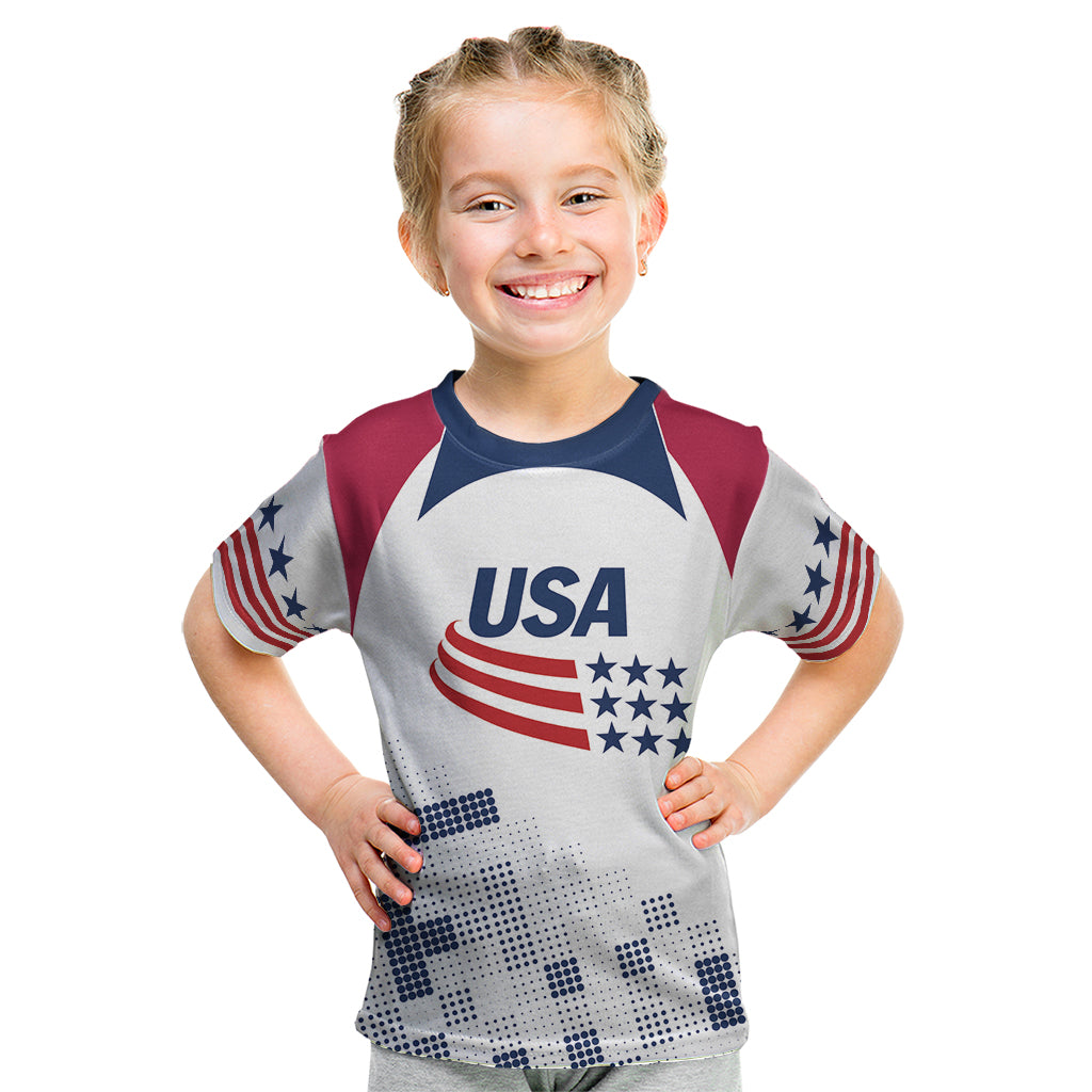 Personalized USA 2024 Soccer Kid T Shirt The Stars and Stripes Go Champion