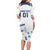 Personalized USA 2024 Soccer Long Sleeve Bodycon Dress The Stars and Stripes Go Champion - Wonder Print Shop