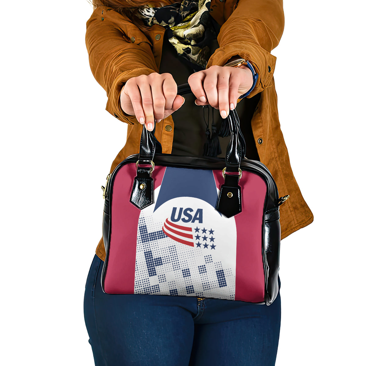 USA 2024 Soccer Shoulder Handbag The Stars and Stripes Go Champion